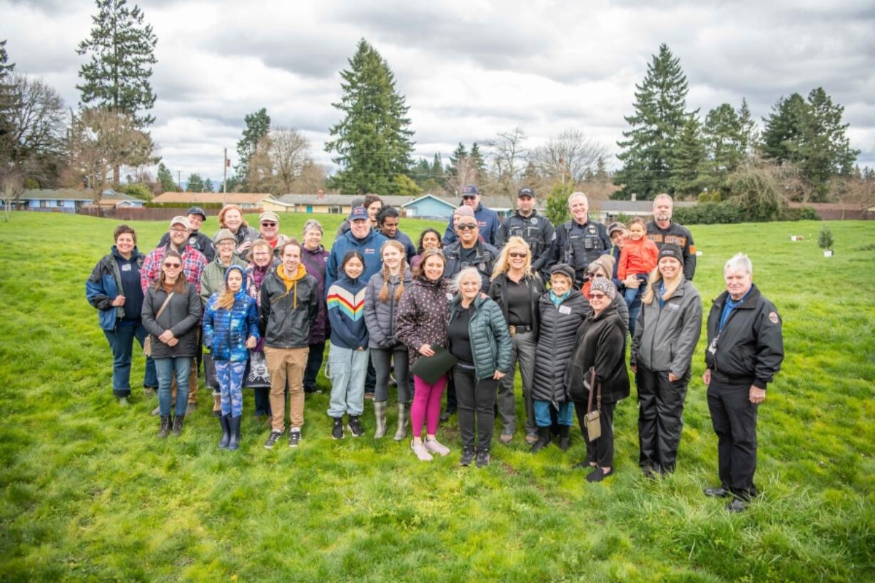 The city of Vancouver Volunteer and Urban Forestry programs added seven trees to the Volunteer Grove at Centerpointe Park.
