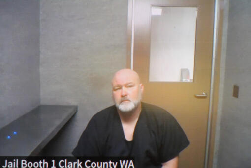 James L. Rummell, 49, appears Monday in Clark County District Court on suspicion of making a false statement to a public servant. A prosecutor said more charges against Rummell are likely because he's accused of hiring a man to kill his wife.