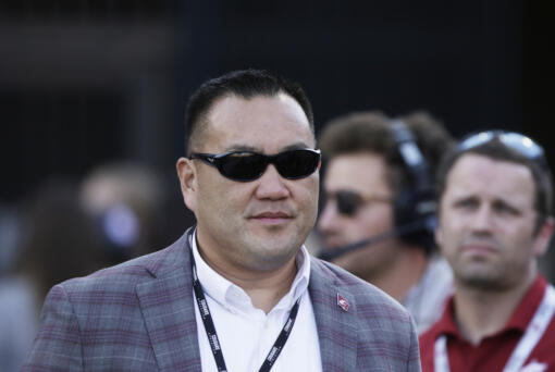 Pat Chun was introduced Thursday, March 28, 2024, as the new athletic director at the University of Washington, leaving behind six years in the same role at Washington State. (AP Photo/Young Kwak, File)