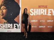 Regina King arrives at the premiere of "Shirley" on Tuesday, March 19, 2024, at The Egyptian Theatre in Los Angeles.