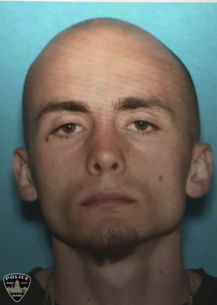This photo provided by Boise Police Dept., shows Skylar Meade.  Police in Idaho say officers were involved in a shooting at Saint Alphonsus Regional Medical Center in Boise, Idaho, and are searching for two suspects, including Meade, who is a prison inmate who escaped.    (Boise Police Dept.