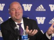 University of Washington Athletic Director Troy Dannen is leaving the Huskies after less than six months on the job, a school spokesman said Wednesday, March 20, 2024, and a person with knowledge of the decision told The Associated Press he is heading to Nebraska to replace Trev Alberts.
