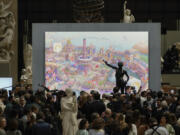 The Paris 2024 Olympic and Paralympic posters are unveiled Monday at the Musee d&rsquo;Orsay, in Paris.