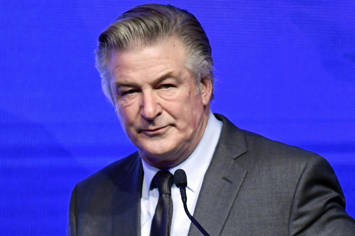 FILE - Alec Baldwin emcees the Robert F. Kennedy Human Rights Ripple of Hope Award Gala at New York Hilton Midtown on Dec. 9, 2021, in New York. A jury convicted movie armorer Hannah Gutierrez-Reed of involuntary manslaughter Wednesday, March 6, 2024, in the fatal shooting of cinematographer Halyna Hutchins by actor Alec Baldwin during a rehearsal on the set of the Western movie &ldquo;Rust.&rdquo; Baldwin has been indicted on a charge of involuntary manslaughter and has pleaded not guilty ahead of a July trial date.