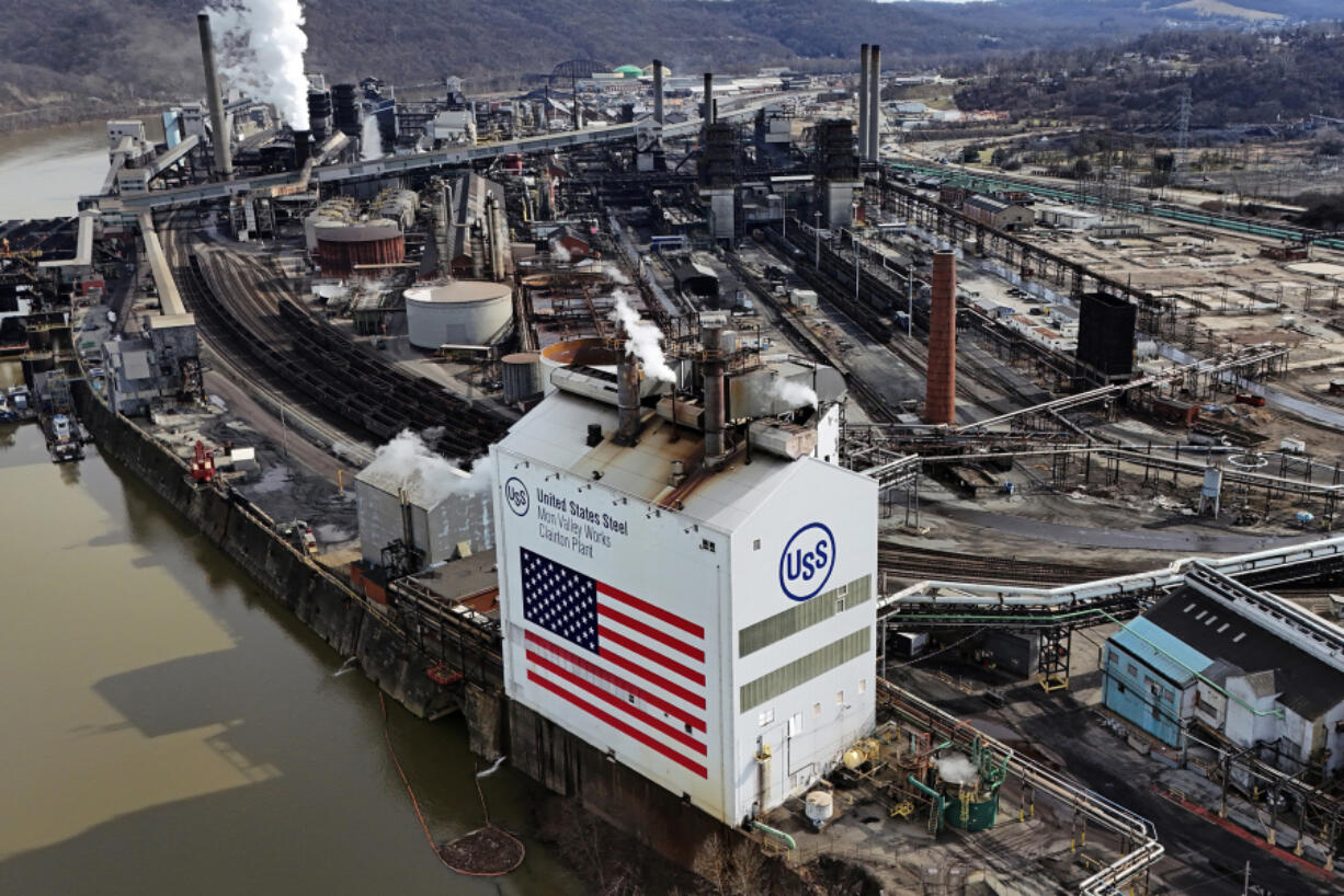 The United States Steel Mon Valley Works Clairton Plant in Clairton, Pa., is shown on Monday, Feb. 26, 2024. President Joe Biden is opposing the planned sale of U.S. Steel to Nippon Steel of Japan. (AP Photo/Gene J.