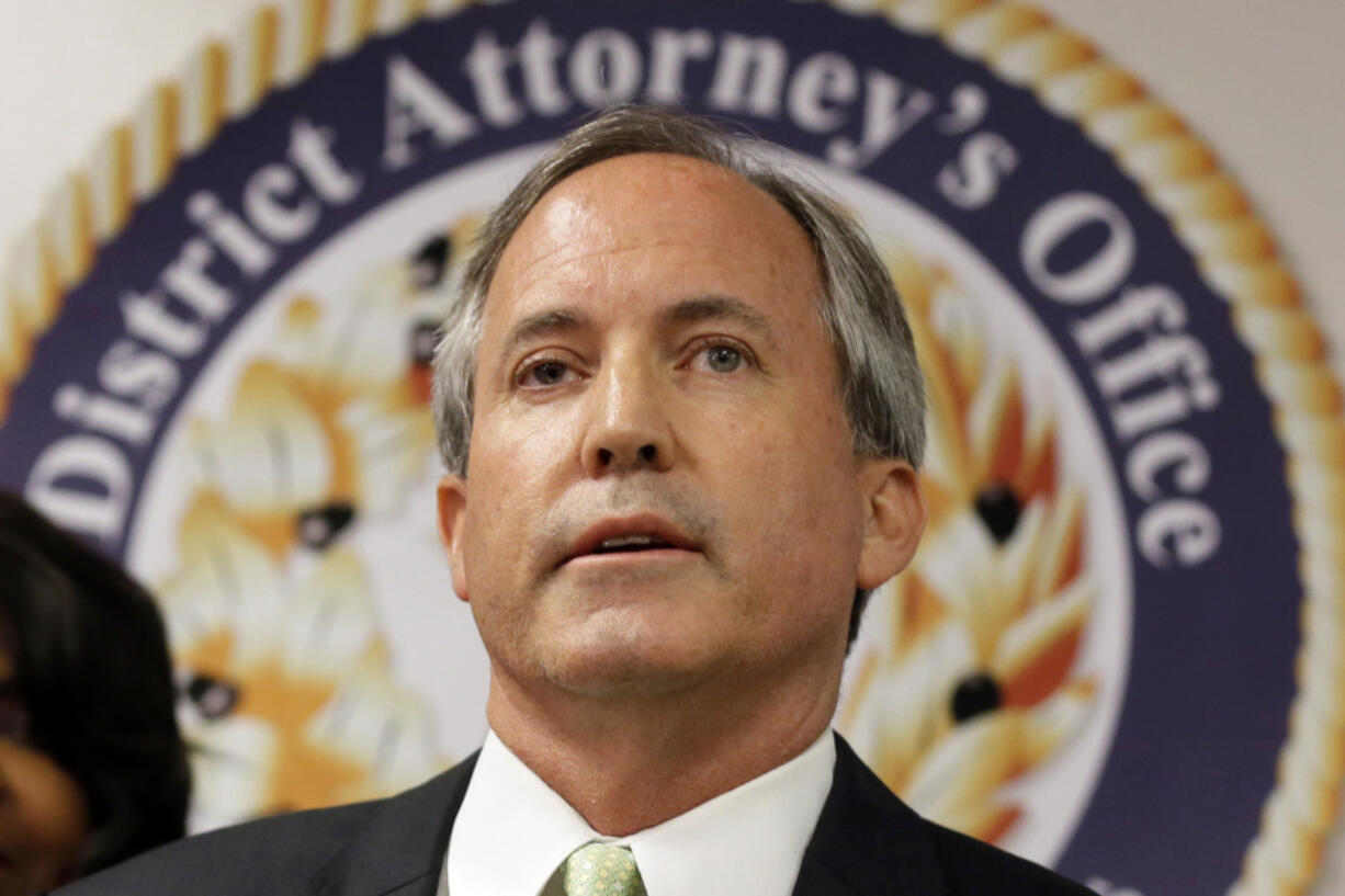 FILE - Texas Attorney General Ken Paxton speaks at a news conference in Dallas on June 22, 2017. Paxton says he&#039;s investigating a key Boeing supplier that is already under scrutiny by federal regulators over the quality of its work on Boeing planes, Friday, March 29, 2024.