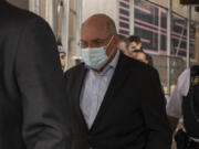 Allen Weisselberg leaves Manhattan criminal court, Monday, March 4, 2024, in New York. Weisselberg, the former chief financial officer of the Trump Organization, surrendered to the Manhattan district attorney Monday morning for arraignment on new criminal charges, the prosecutor&rsquo;s office said.