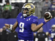 Replacing Heisman Trophy finalist Michael Penix Jr. at quarterback is one of the biggest tasks awaiting the Washington football team as spring practices begin.
