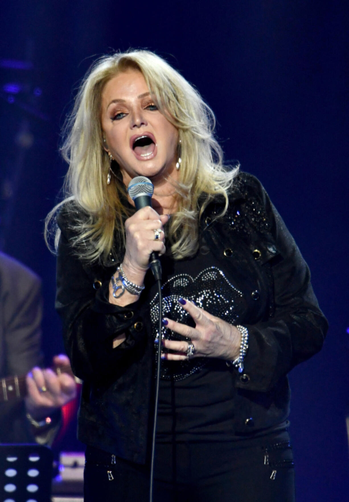Bonnie Tyler performs on stage during Music For The Marsden 2020 at The O2 Arena on March 3, 2020, in London. Her song &ldquo;Total Eclipse of the Heart&rdquo; is at the top of The Dallas Morning News&rsquo; playlist for the April 8 eclipse.