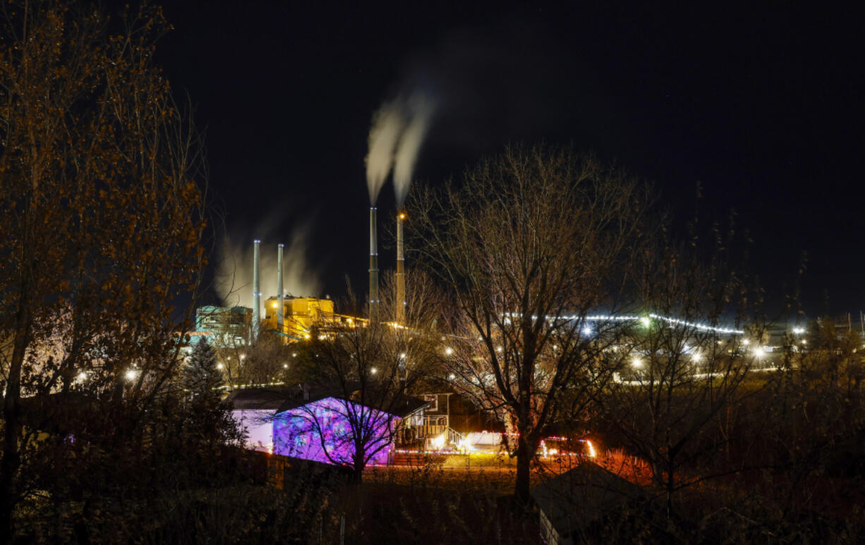 The Colstrip Power Plant, December 4, 2023, in Colstrip, Montana. The plant delivers power to Washington State and faces a possible shutdown or reduction of capacity, putting in doubt the future of a century old community that has thrived on its existence.