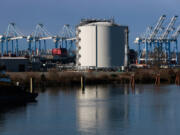Puget Sound Energy&rsquo;s liquified natural gas (LNG) facility at the Port of Tacoma Feb. 16, 2024.