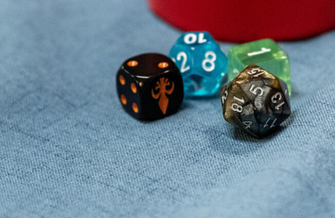 The random rolls of different-sided dice control players' destinies in Dungeons &Dragons and its many spinoff games.