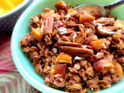 If you like peaches, pie and granola, then this breakfast is made for you.