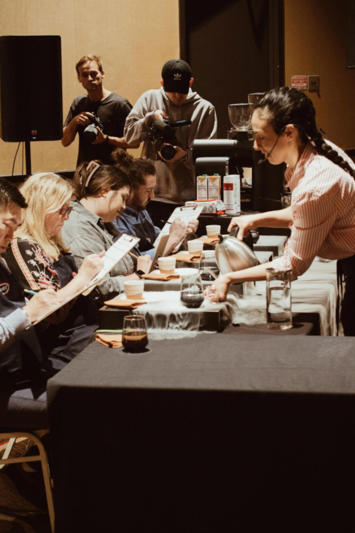 Seidy Selivanow of Kafiex Roasters placed eighth in the nation at the U.S. Barista Championship at Klatch Coffee in Rancho Cucamonga, Calif., in March.