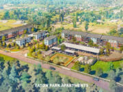 A rendering of Eaton Park, a 95-unit affordable housing complex planned for Battle Ground. It's unclear whether the project will continue after a proposal was rejected by the Battle Ground City Council.