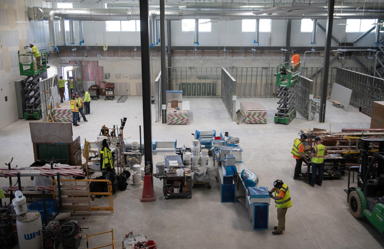 Clark College&rsquo;s new satellite campus in Ridgefield is centered around the &ldquo;high bay&rdquo; &mdash; a manufacturing floor where students can use and learn machinery like they would in a professional factory setting.