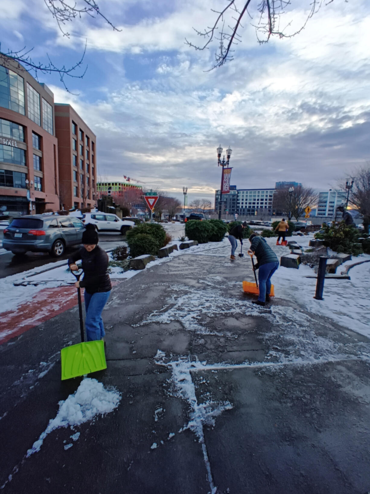 Vancouver Farmers Market staff and community members came together during January&rsquo;s ice storm to clear the area around the market, so vendors could sell their products despite the cold.