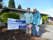 Janet and Phil Landesberg sued for the right to display political signs more than 60 days before an election, as previously required by their homeowners association at Fairway Village in east Vancouver.