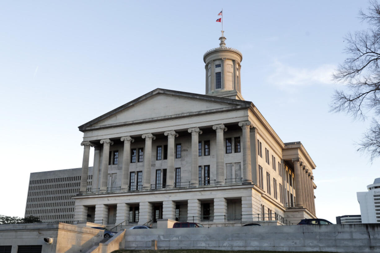 FILE - The Tennessee Capitol is seen, Jan. 8, 2020, in Nashville, Tenn. Republican lawmakers in Tennessee advanced a proposal Tuesday, April 9, 2024, to allow some teachers to carry handguns on public school grounds, a move that would mark one of the state&rsquo;s biggest expansions of gun access since a deadly shooting at a private elementary school last year.