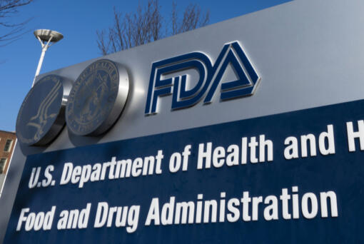 FILE - A sign for the Food and Drug Administration is displayed outside their offices in Silver Spring, Md., on Dec. 10, 2020. According to research published Sunday, April 7, 2024, in the Journal of the American Medical Association, most cancer drugs granted accelerated approval by the FDA, meant to give patients early access to promising drugs, do not demonstrate such benefits within five years.