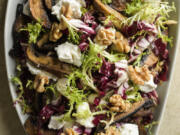 Frisee and Mushroom Salad With Goat Cheese and Walnuts (Milk Street)