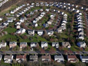A housing development in Cranberry Township, Pa., is shown on Friday, March 29, 2024. On Thursday, April 18, 2024, the National Association of Realtors reports on existing home sales for March. (AP Photo/Gene J.