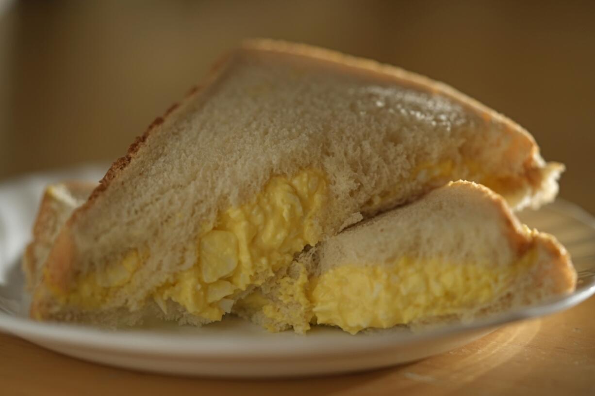 The Masters egg salad sandwich is famous for the Masters golf tournament at Augusta National Golf Club in Augusta, Ga.