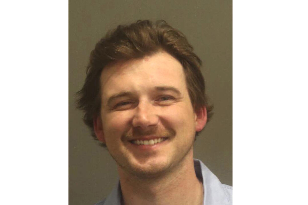 This photo released by the Metro Nashville Police Department shows Country music artist Morgan Wallen. Wallen has been arrested after police say he threw a chair off the rooftop of a newly opened six-story bar in downtown Nashville, Tenn., early Monday, April 8, 2024.