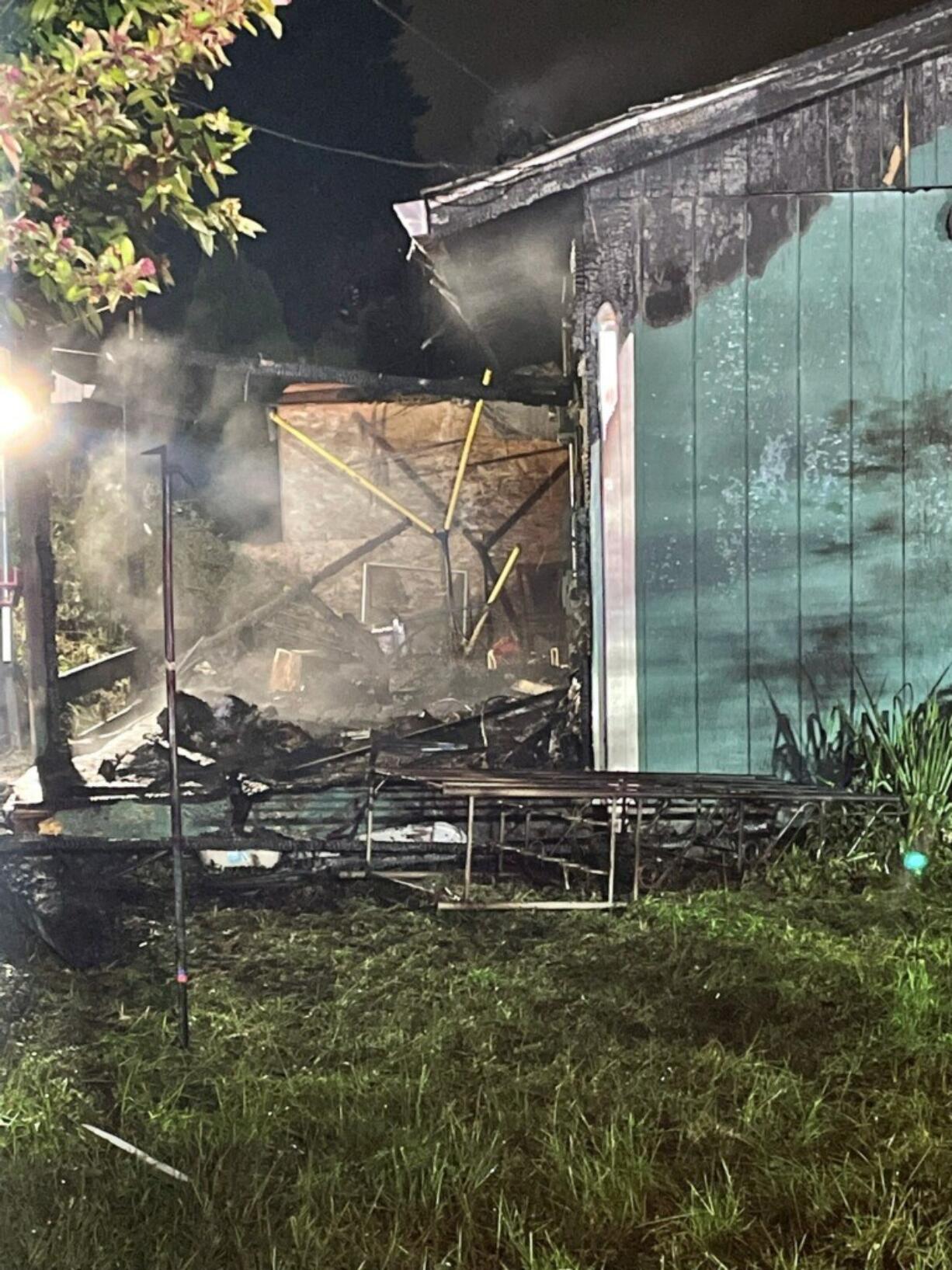 The Vancouver Fire Department responded to a house fire at 3508 X Street on Vancouver's Rose Village neighborhood on Friday night.