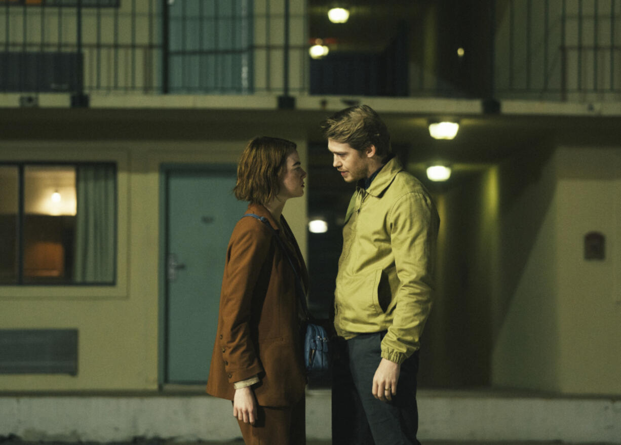 Emma Stone, left, and Joe Alwyn in a scene from &ldquo;Kinds of Kindness.&rdquo; (Searchlight Pictures)