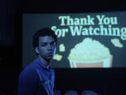 This image released by A24 shows Justice Smith in a scene from &ldquo;I Saw the TV Glow.&rdquo; (A24 via AP)