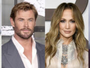 This combination of photos shows, from left, Bad Bunny, Chris Hemsworth, Jennifer Lopez and Zendaya, will join Anna Wintour as co-chairs of this year&rsquo;s Met Gala.