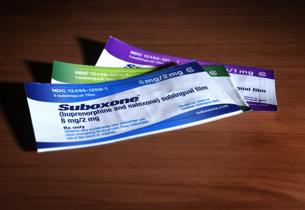 Suboxone, a drug comonly used to treat opioid addiction.